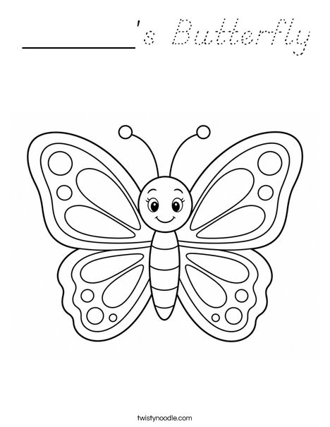______'s Butterfly Coloring Page