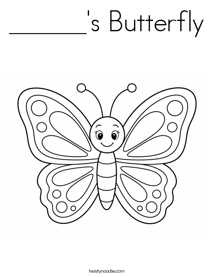 ______'s Butterfly Coloring Page