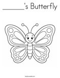 ______'s Butterfly Coloring Page