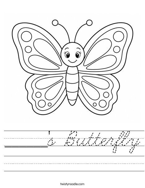 ______'s Butterfly Worksheet