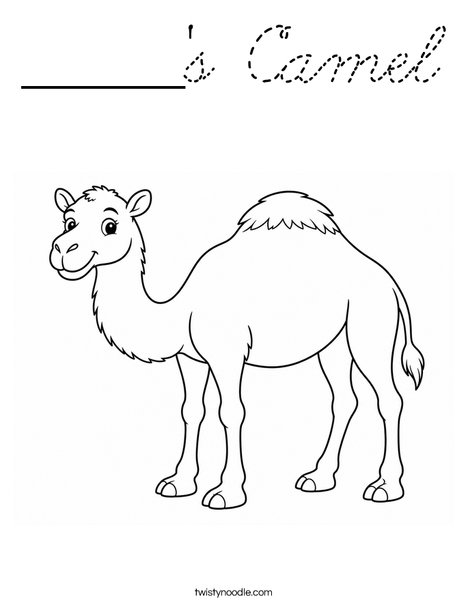 ______'s Camel Coloring Page