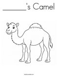 ______'s Camel Coloring Page
