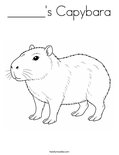 ______'s Capybara Coloring Page