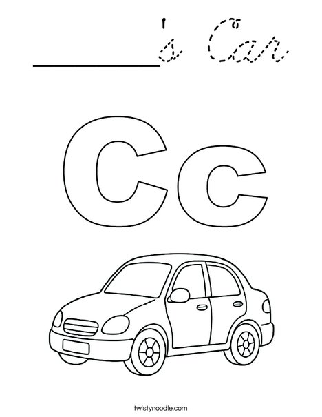 ______'s Car Coloring Page