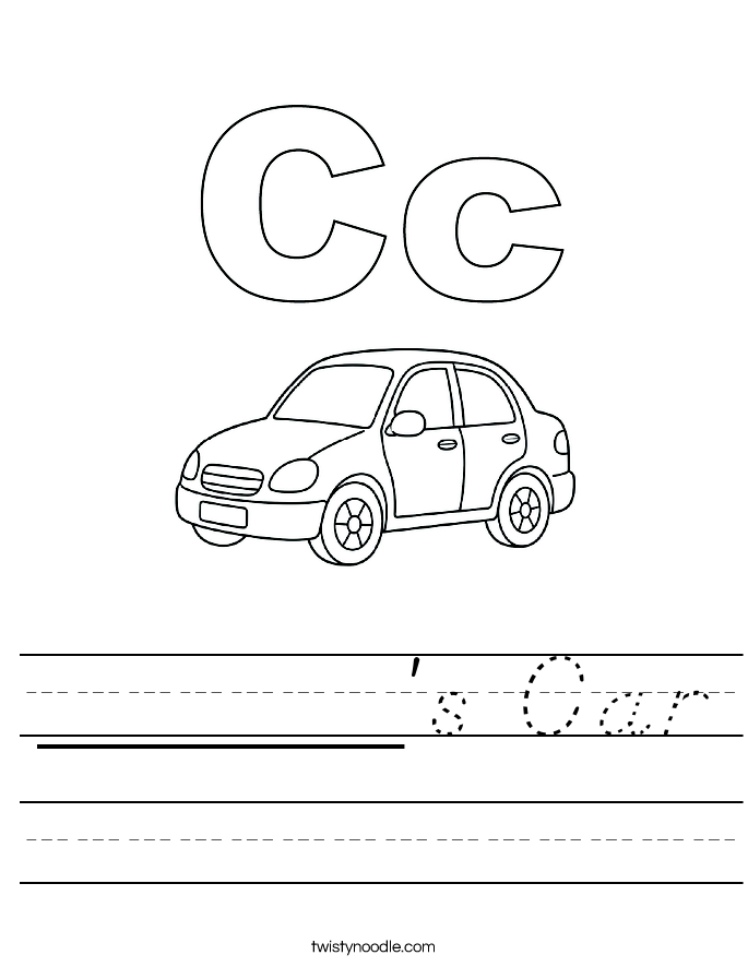 ______'s Car Worksheet