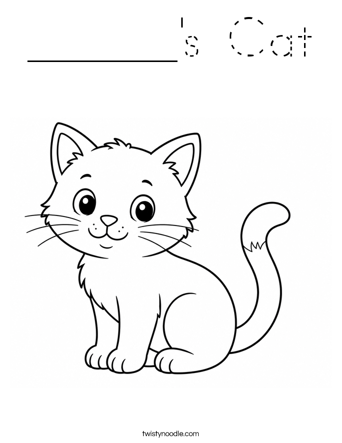 ______'s Cat Coloring Page