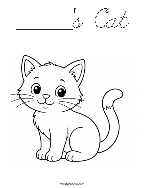 ______'s Cat Coloring Page