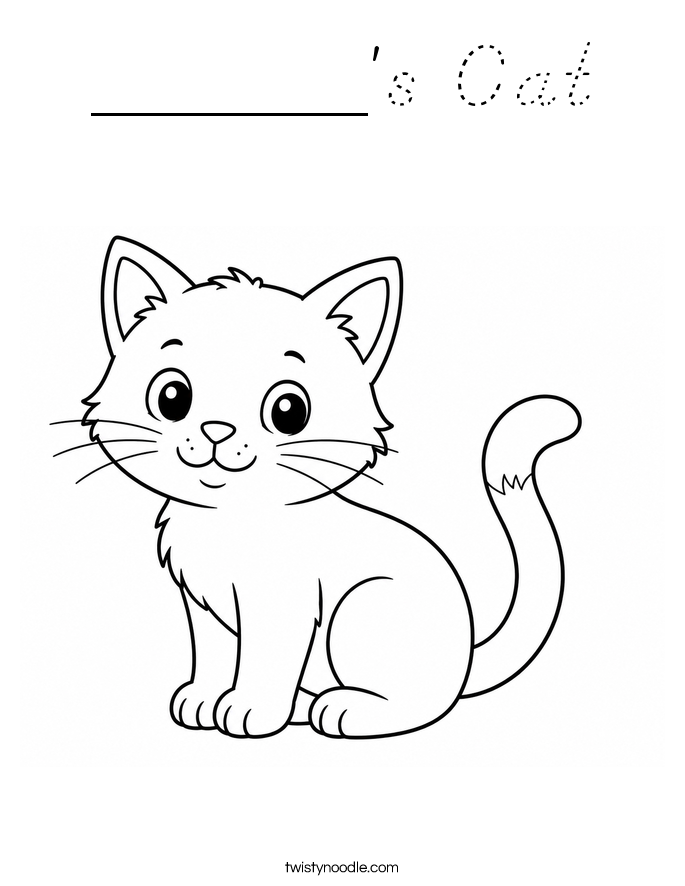 ______'s Cat Coloring Page