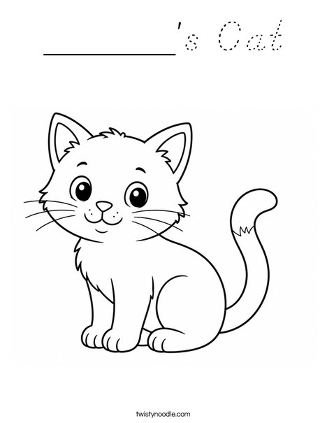 ______'s Cat Coloring Page