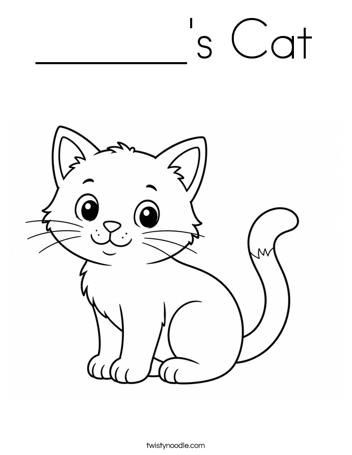 ______'s Cat Coloring Page
