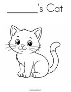 ______'s Cat Coloring Page
