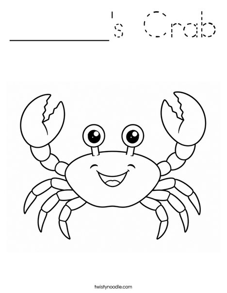 ______'s Crab Coloring Page