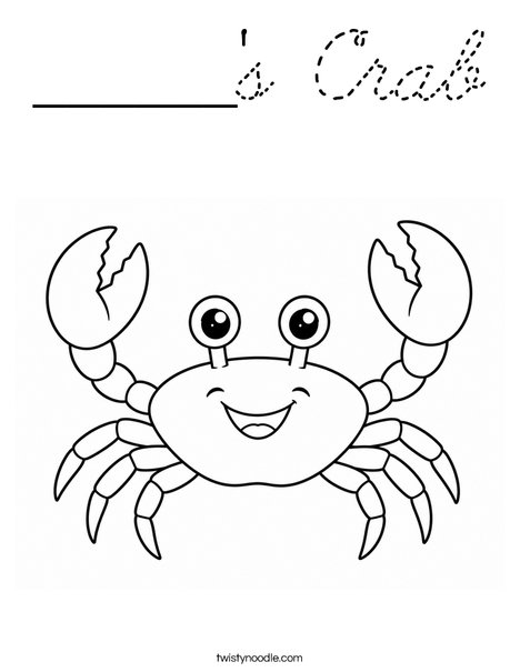 ______'s Crab Coloring Page