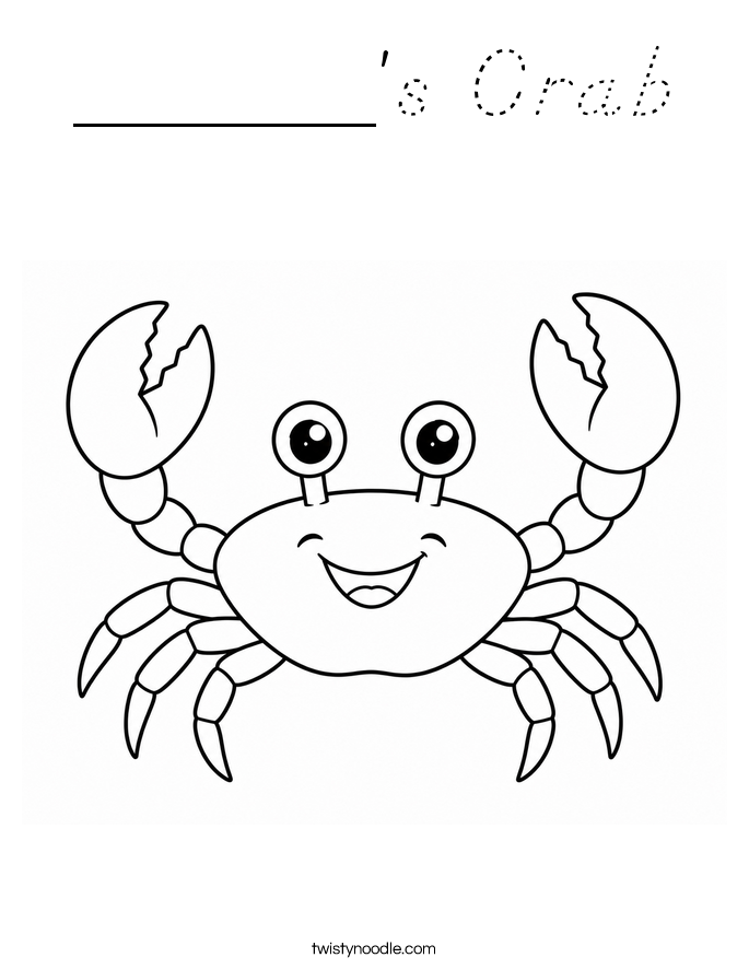 ______'s Crab Coloring Page