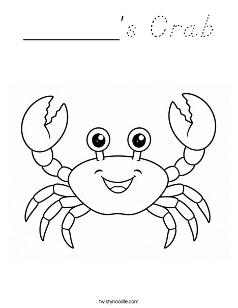 ______'s Crab Coloring Page