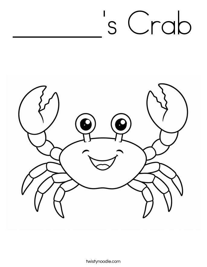 ______'s Crab Coloring Page