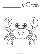 ______'s Crab Coloring Page