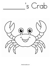 ______'s Crab Coloring Page