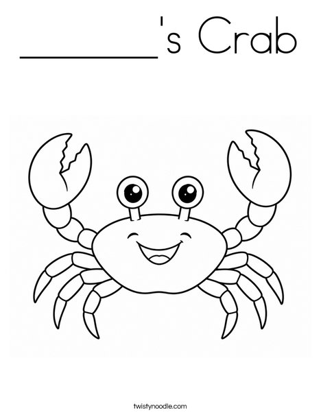 ______'s Crab Coloring Page