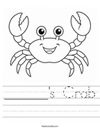______'s Crab Handwriting Sheet
