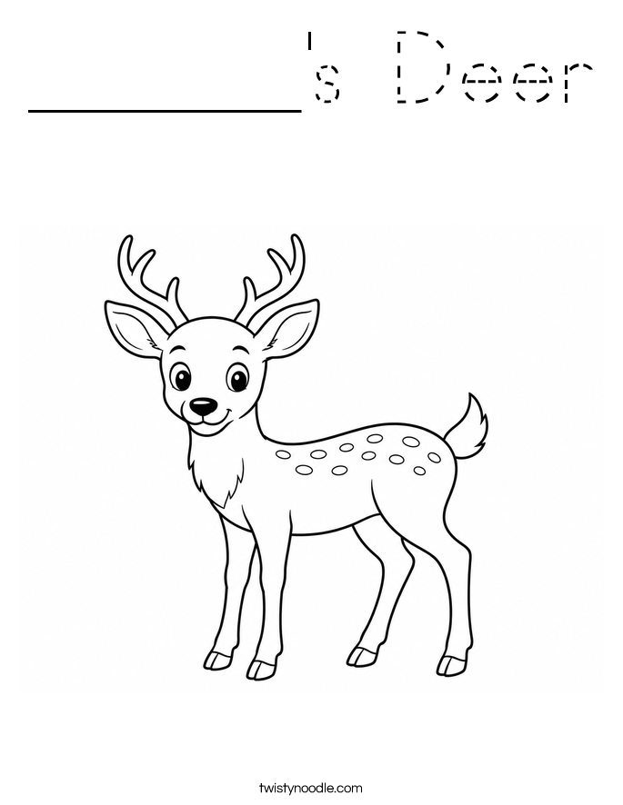______'s Deer Coloring Page