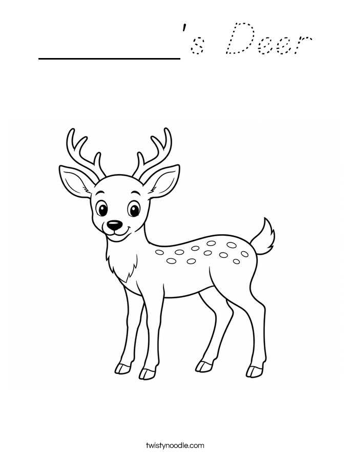 ______'s Deer Coloring Page