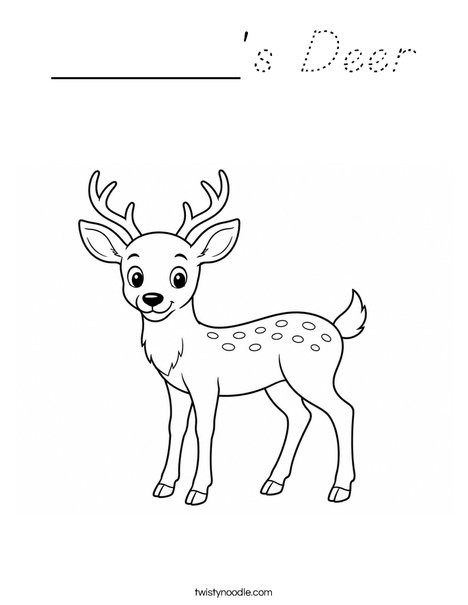 ______'s Deer Coloring Page