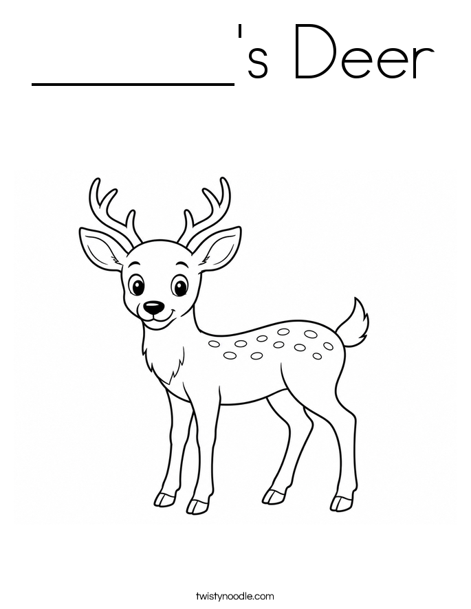 ______'s Deer Coloring Page