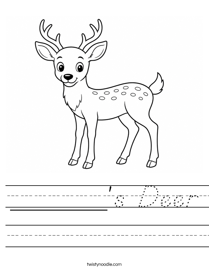 ______'s Deer Worksheet