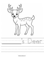 ______'s Deer Handwriting Sheet