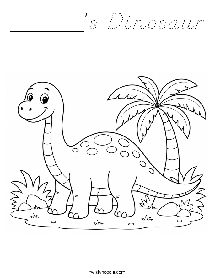 ______'s Dinosaur Coloring Page