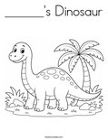 ______'s Dinosaur Coloring Page