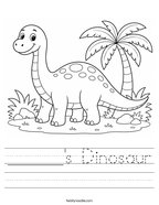______'s Dinosaur Handwriting Sheet