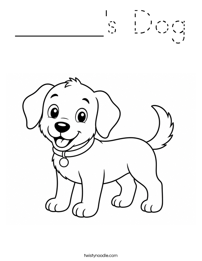 ______'s Dog Coloring Page