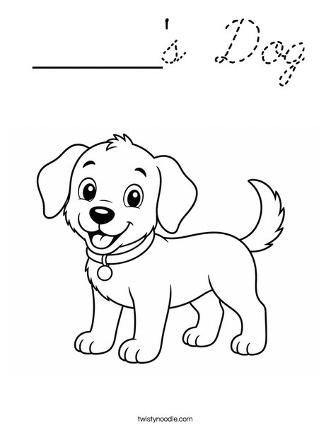 ______'s Dog Coloring Page