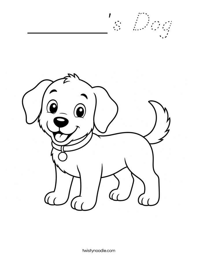 ______'s Dog Coloring Page