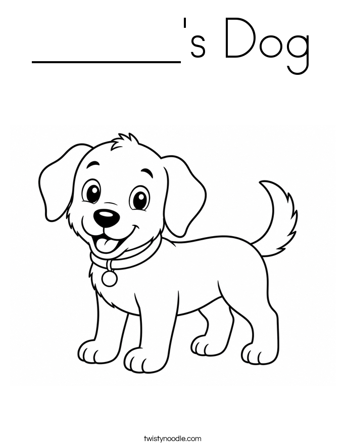 ______'s Dog Coloring Page