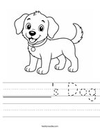 ______'s Dog Handwriting Sheet