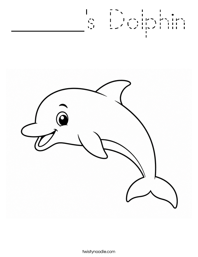 ______'s Dolphin Coloring Page
