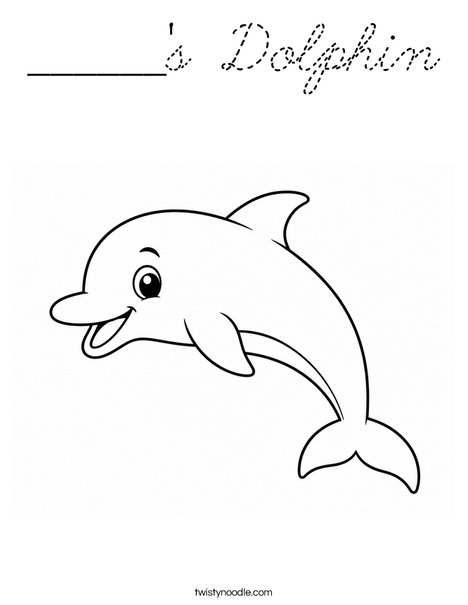 ______'s Dolphin Coloring Page