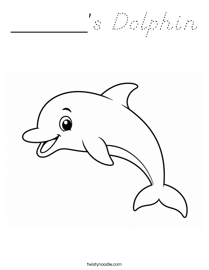 ______'s Dolphin Coloring Page