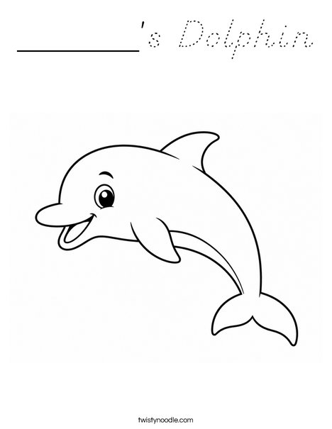 ______'s Dolphin Coloring Page