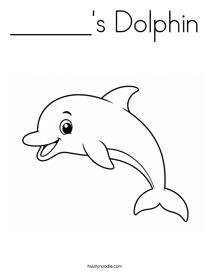 ______'s Dolphin Coloring Page