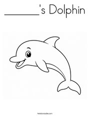 ______'s Dolphin Coloring Page