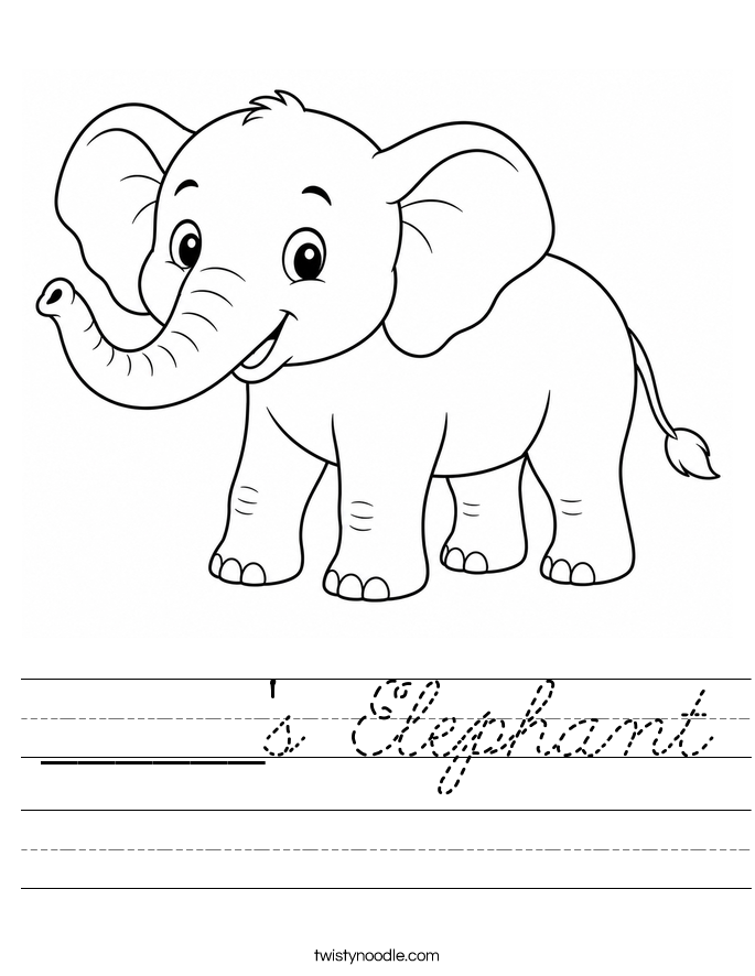 ______'s Elephant Worksheet