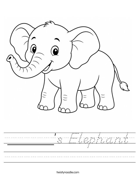 ______'s Elephant Worksheet