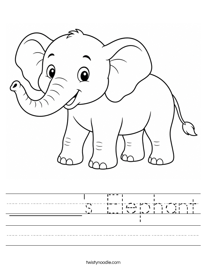 ______'s Elephant Worksheet