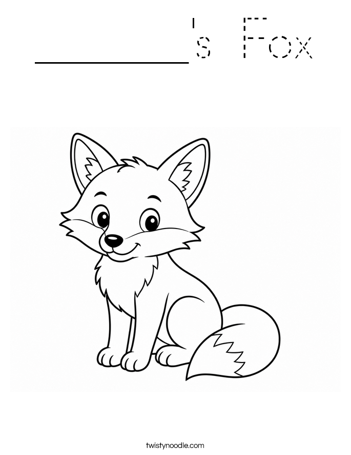 ______'s Fox Coloring Page