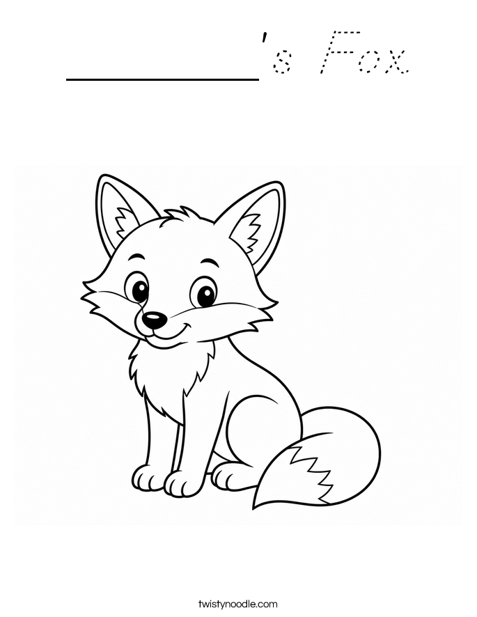 ______'s Fox Coloring Page