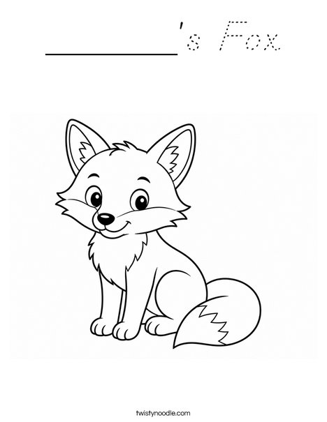 ______'s Fox Coloring Page